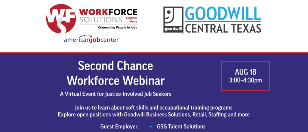 Second Chance Workforce Webinar