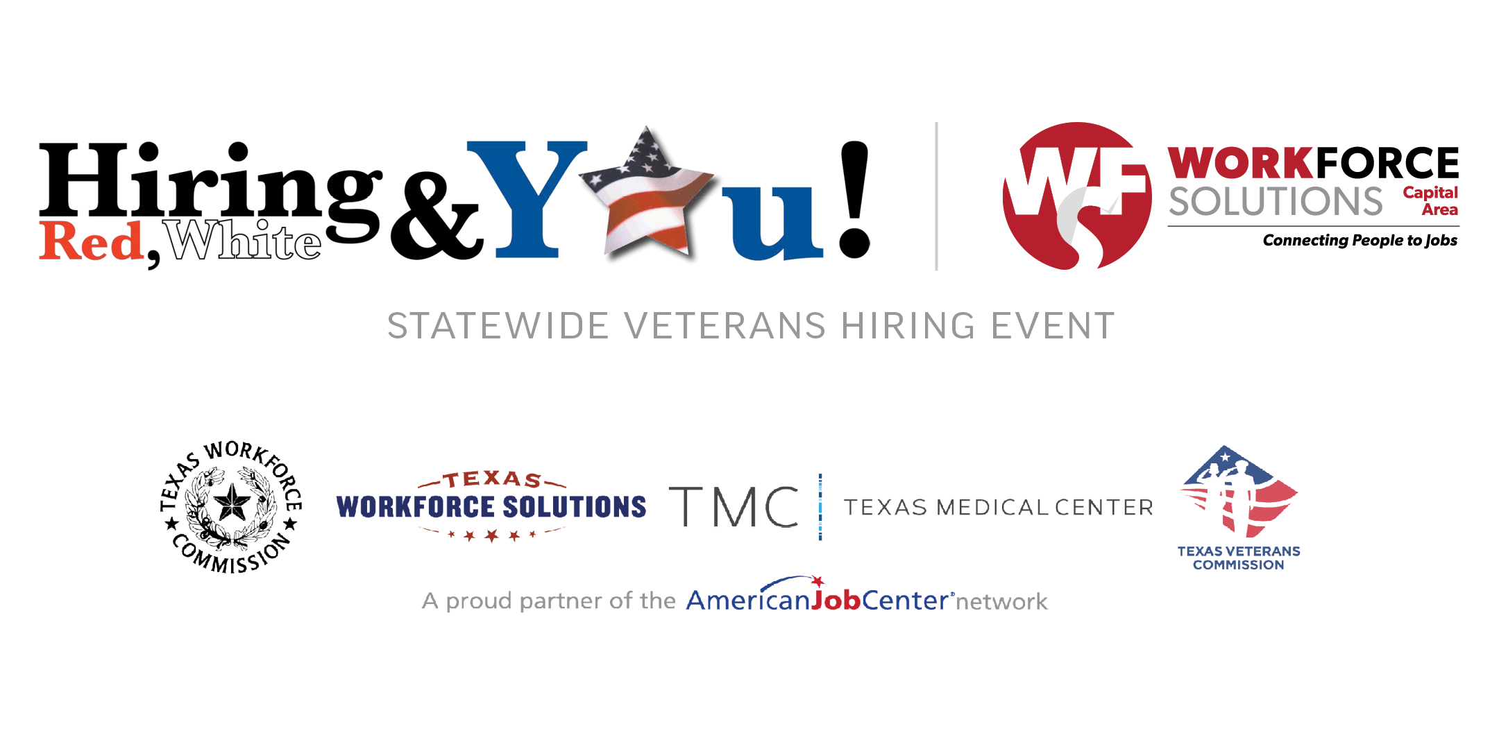 Hiring Red White & You logos